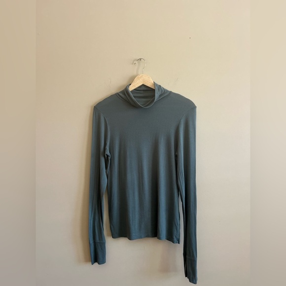 AERIE | Women's Green Long Sleeve Top, Modal, Size Small - Picture 4 of 8